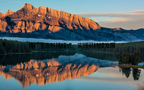 推广生态养殖模式, 实现可持续发展