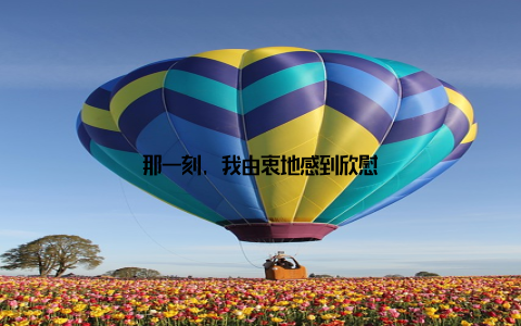 那一刻, 我由衷地感到欣慰