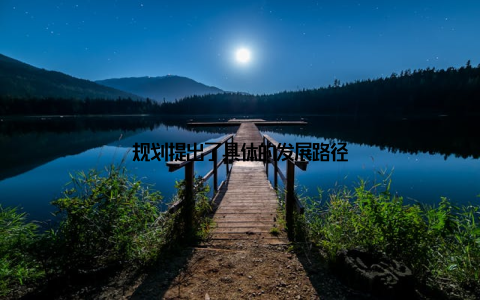 规划提出了具体的发展路径
