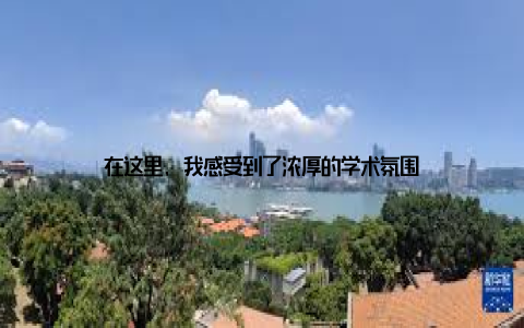 在这里, 我感受到了浓厚的学术氛围