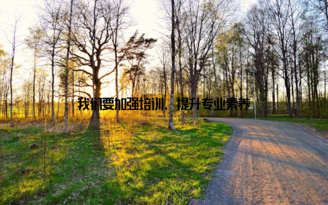 我们要加强培训, 提升专业素养