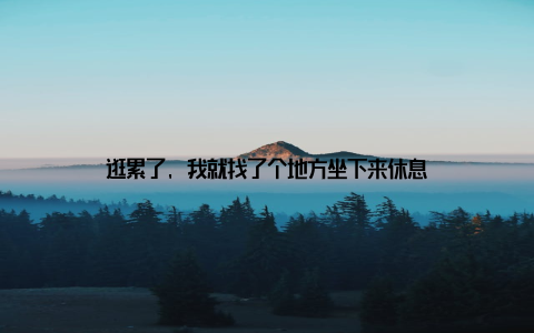 逛累了, 我就找了个地方坐下来休息