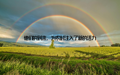 他们的到来, 为农村注入了新的活力