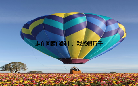 走在回家的路上, 我感慨万千