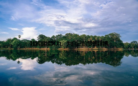 我将继续努力, 为自己的梦想拼搏