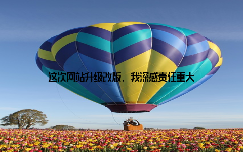 这次网站升级改版, 我深感责任重大