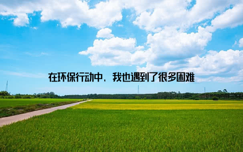 在环保行动中, 我也遇到了很多困难