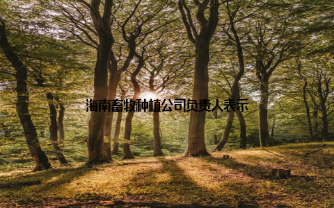 海南畜牧种植公司负责人表示