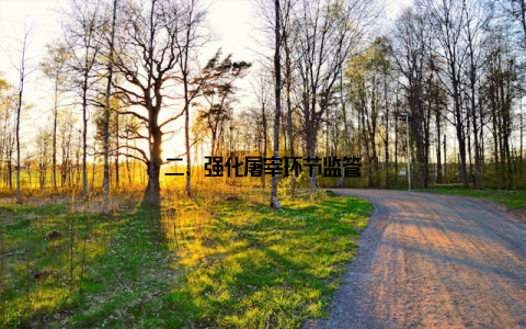 二、强化屠宰环节监管